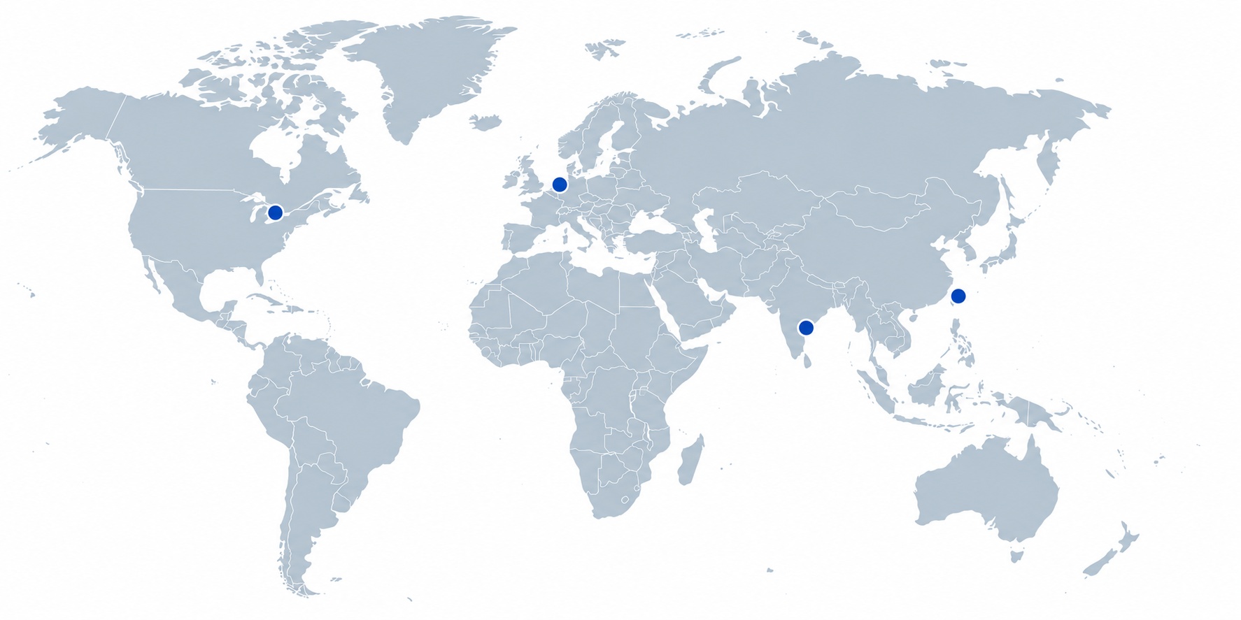 World map showing amPICQ global presence