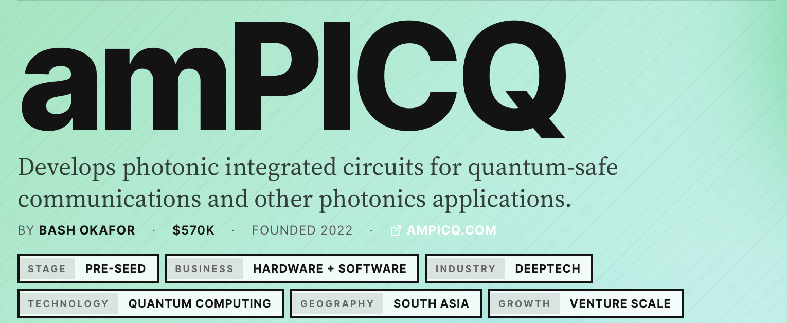 amPICQ fabricated chip